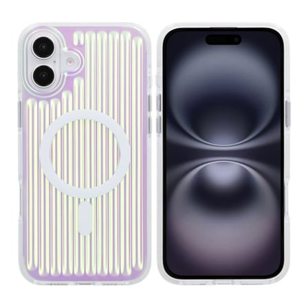 iPhone 16 Plus Stöttåligt Mobilskal Magsafe Reflektionsfärg - Grön