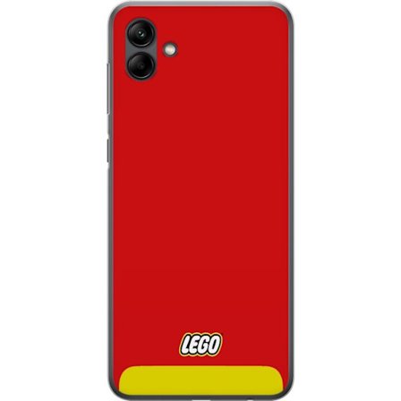 Kompatibelt Mobilskal till Samsung Samsung Galaxy A05 Lego Röd Gul Poster Byggklossar Officiell Logotyp Leksaker Retro Vintage Design Klassiskt Leksa