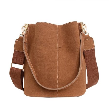 Dame Skuldervesker PU Lær Bøtte Crossbody Veske Messenger Håndvesker
