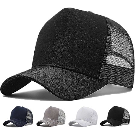 Oversized Xxl Mesh Trucker Hatt Store Hatter for Menn Høy Krone Baseball Caps Pustende Pappa Hatt Justerbar 60-65 cm - WELLNGS