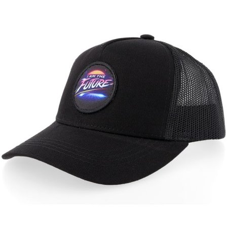 Kiddo Cap - Svart trucker Keps - Kids I Am The Future Black A-frame Trucker @ Hatstore