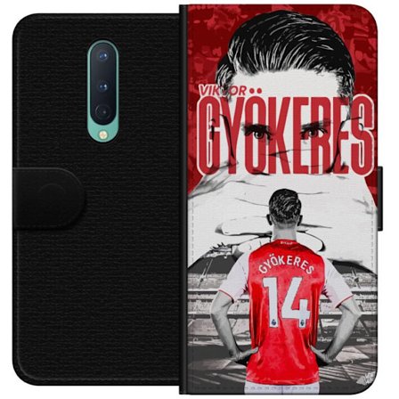 Kompatibel Tegnebogsetui til OnePlus OnePlus 8 Viktor GyÃ¶keres rÃ ̧d design med portrÃ t og tydelige kampdetaljer i stÃ rke farver, der hylder en af 