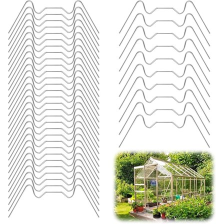 Glasningsklämma, 100 st Växthusglasningsklämmor Använd W-formad design, W-typ Växthusklämma Är Tillverkad Av Rostfritt Stål Och Växthus W-typ Klämma 
