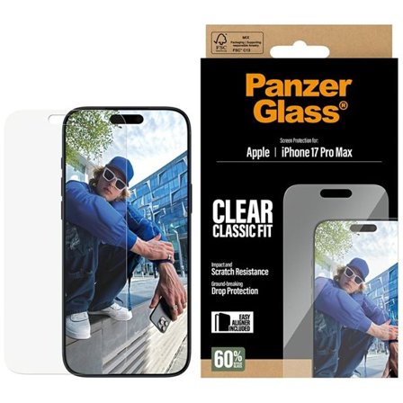 PanzerGlass Classic Fit EasyAligner karkaistu lasi iPhone 17 Pro Max -malliin