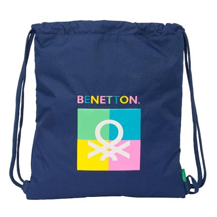 Skopåse med remmar Benetton Cool Marinblå 35 x 40 x 1 cm