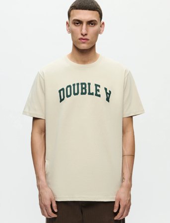 WOOD WOOD Wwace Tee Aaarch 25220 - Cream - XL