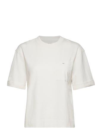 Pocket Tee T-shirts & Tops Short-sleeved Hvit Lee Jeans*Betinget Tilbud