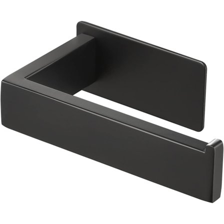 Itsekiinnittyvä WC-paperiteline kylpyhuoneeseen, seinään kiinnitettävä ruostumattomasta teräksestä valmistettu mattamusta WC-paperiteline