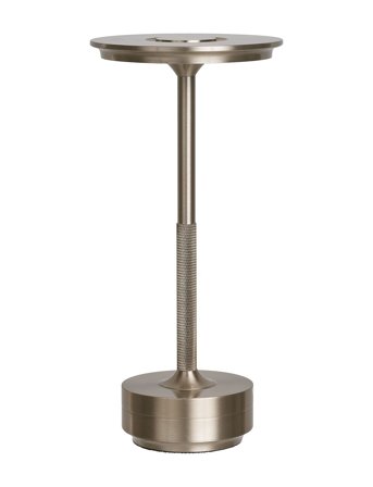 House Nordic Fina - Table Lamp, Silver, Rechargeable, 13X13X28,5 Cm - Silver - 28.5X13X13CM