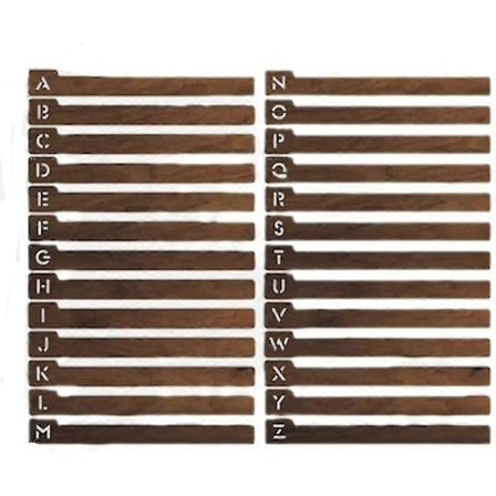 Vinyylilevyjen jakajat, vinyylilevyjen aakkoselliset jakajat, vinyylilevyjen jakajat välilehdillä, puiset levyjen jakajat - hhny - ya