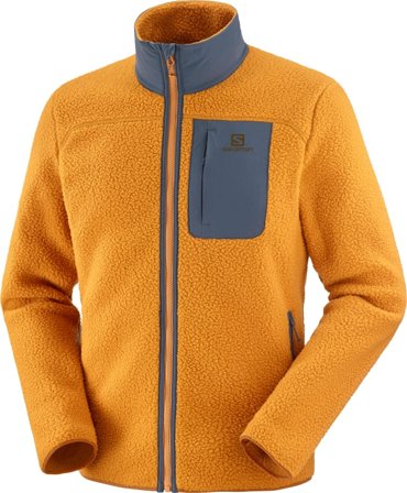 Salomon Men's Outline Warm Teddy Men Mid layer tops Orange M