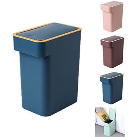 Lille skraldespand til badeværelset med låg, ubrydelig