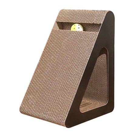 2 i 1 kattskraparkartong med roterande boll Slittålig kattklobräda för inomhuskatt