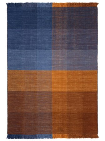 Aberdeen 140X200 Small Orange/Blue Checkered Rug
