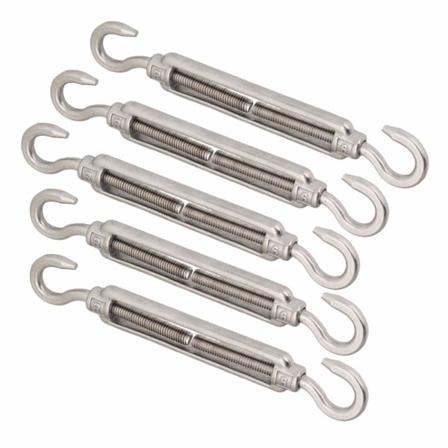 5 stk M6 rustfritt stål 304 strammeskrue vaierstrammer (ho