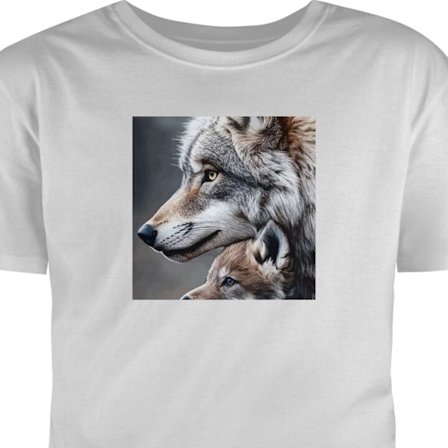 Barn T-shirt Vargar Vilda Varg Djur Mystik