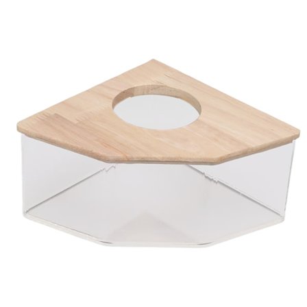 Hamster Badeboks Retvinklet Vifte Akryl Sikker Hamster Sand Badeværelse til Små Kæledyr Hamster