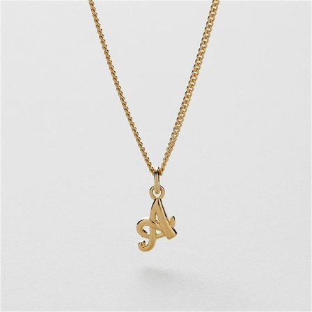 A Vintage Letter Halskette - 18K VERGOLDETES STERLINGSILBER