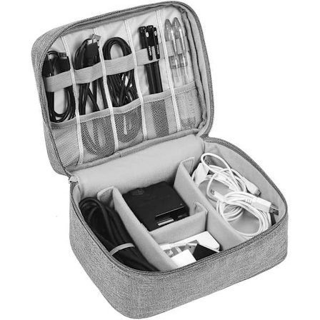 Reisearrangørveske, Elektronikktilbehørsarrangørveske, Universal bærbar reisegadgetveske for kabler, Powerbank, USB-stasjon, lader harddisk
