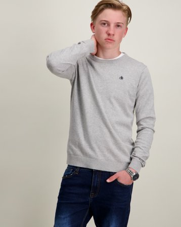 Scotch & Soda CORE - Logo Regular Fit Pullover Grau Pullover Jungen - Kids Brand Store
