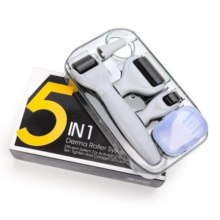 5 In 1 Derma Roller Micro Needle Roller Kit Micro Neulat Titanium Microneedle Mezoroller Machine Skin Care BodyTreatment