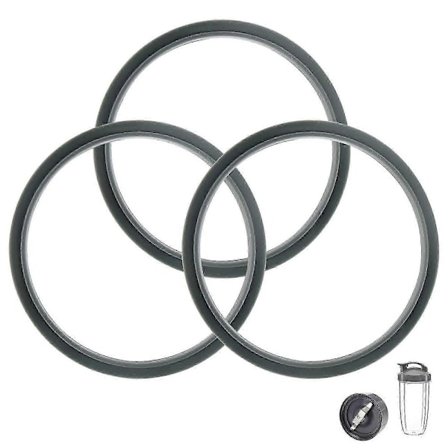 3-pak Erstatningsgummitætningsringe Pakninger Del, Silikone Nutribullet Tilbehør Kompatibelt med Nutribullet 600 900 Series Blender