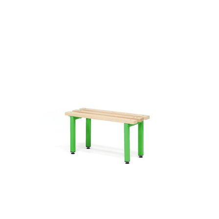 Changing room bench ELITE, 600x300x390 mm, beech, green