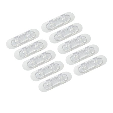 Kaapeliklipsit, pienet johdonjärjestäjät johtojen hallintaan (10 kpl) Transparent L