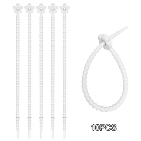 10 stk Kabelbinder silikonereb FARVE 2 FARVE 2