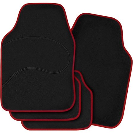 Rootz 4-osaiset auton lattiamatot - Ajoneuvon mattosarja - Lattiasuojat - Universaali istuvuus - 450 gsm Mattomateriaali - 45cm x 67cm, 41cm x 34cm