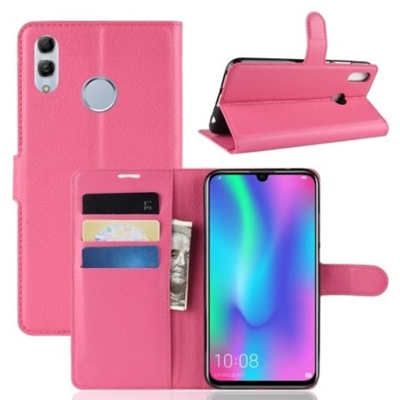 Litchi Plånboksfodral till Huawei Honor 10 Lite / P Smart (2019) - Rosa