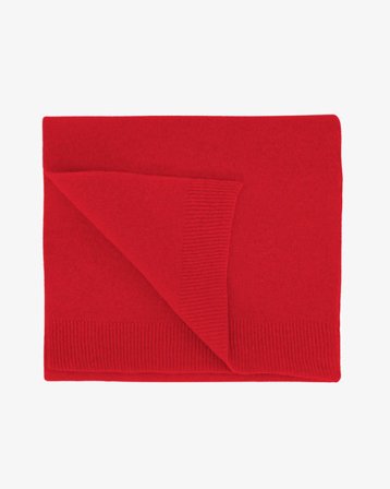 Merino Wool Scarf - Scarlet Red - Male - One Size