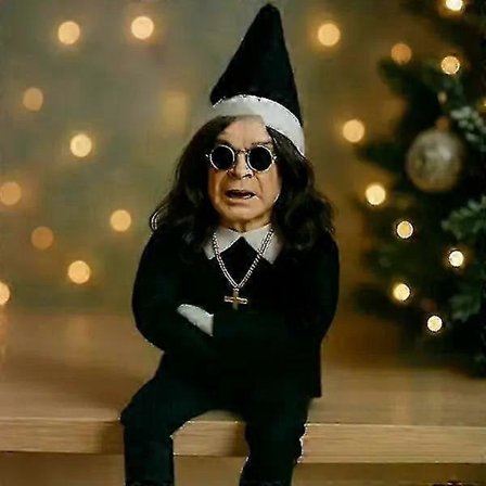 2025 Ny Oz Jule Elf Dukke Oz Jule Elf Dekorationer og Ornamenter Nytårs Julegave{sl} Sort[D]