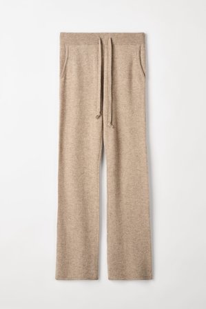 Soft Goat - Straight Pants - Kashmirbyxor dam - S - Toast