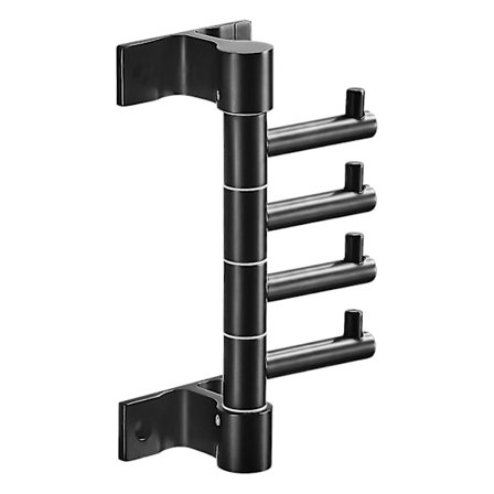 Roterende Frakkekroge Til Ophængning Med 4 Svingarme, Flere Badeværelsesvægmonterede Håndklæde-Kroge, Tunge