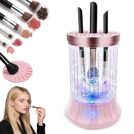 Automatisk sminkborstrengörare, Tvätt och torkning i ett