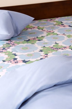 Jotex - Stretchlaken Økologisk Blå - FRIDA - Kjøp Dra-på-laken hos Jotex