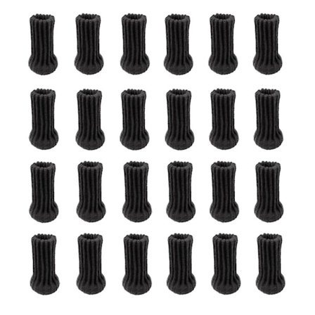 24 stk. Stolebensokker Højelastiske Møbelbensbeskyttere med Tykke Puder - Perfekt