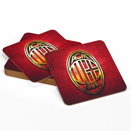4-Pak - Glassbrikker AC Milan - Underlag til Glass