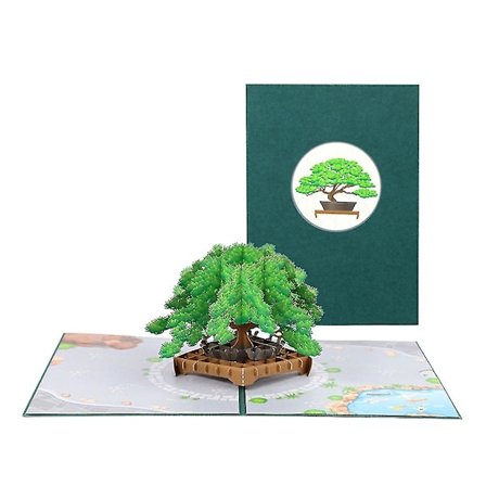3D Pop Up -kortti Mänty Puu Tervehdyskortit Tervehdyskortti Kuorella Postikortti