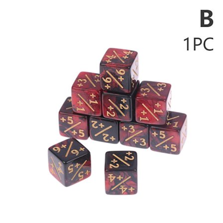 1 st 16 mm 6 sidotärningsräknare +1/-1 tärningar Barnleksaksräknare