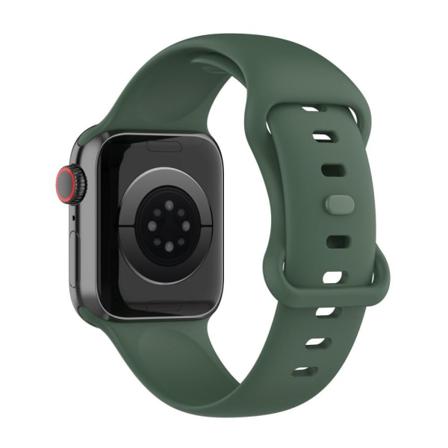 Solid Color Armband I Silikon För Apple Watch 7 45mm M.fl. - Grö Green