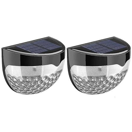 2 stk. solcelle gjerdelamper, dekorative LED hagelys vanntette solcelledrevne utendørs lamper for uteplass (fargerike)