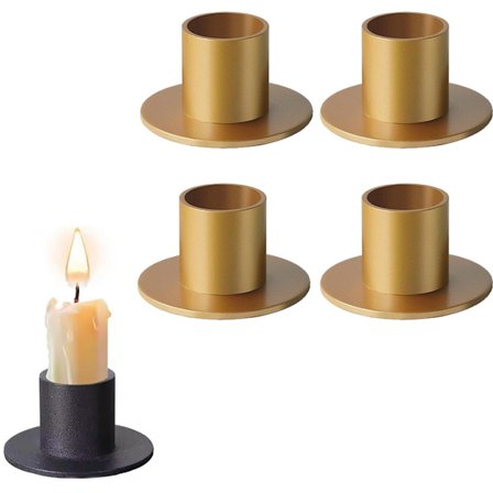 ING Lysestager af 4 Metal Lysestage Fyrfadsstage Lysestage Lysbakke Lysestager Lysestage til Borddekorationer og Fødselsdag