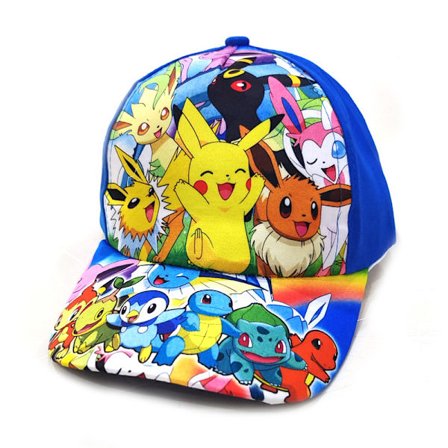 Pikachu Anime Tegneserie Trykt Baseball Caps Justerbar Caps for Barn