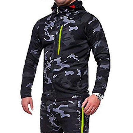 Män Tracksuit Jogger Fitness Hoodie Bottoms Byxor Jogging Sweat Suit