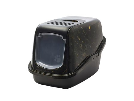 Savic - Katteboks Nestor Marmor med tak svart gull-svart 56x39x38,5 cm - Katt - Kattedo & kattetoalett - Kattedo & kattetoalett med tak - ZOO.no