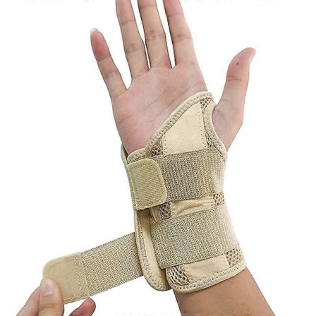 Justerbar blød håndledsbeskytter til fitnesscenter tilbehør Metal håndledsskinne Skade Smertelindring Karpaltunnel Håndledsstøtte