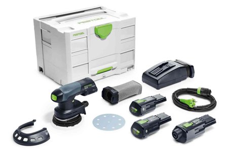 Festool ETSC 125 3,0 I-Set Excenterslip med batteri och laddare, Maskiner