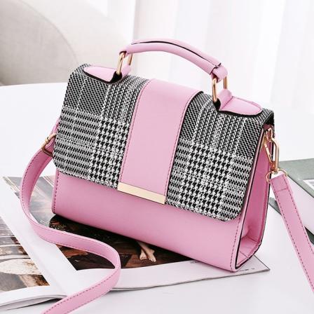 Mote Kvinner Veske Lær Mote Håndveske PU Skulder Bag Liten Klaff Crossbody Bag Kvinner Crossbody Bag Spesialpris, rosa
